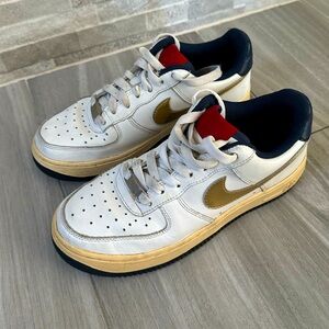 Nike AF1 Low USA Olympics 2008- Red White Blue Gold- Size 4.5 Y 6 Women